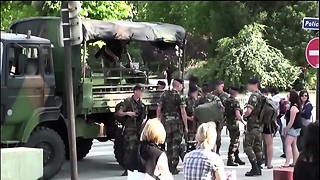 Eiffel Tower extreme public sex threesome in Paris France