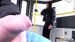 Damsel sees me jacking off on a tram! # Stacy Sommers